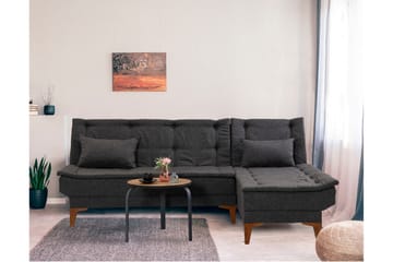 Hunterville Sovesofa m. Divan 4-seters 107x205 - Antrasitt - Møbler - Sofaer - Sovesofaer - Sovesofa divan
