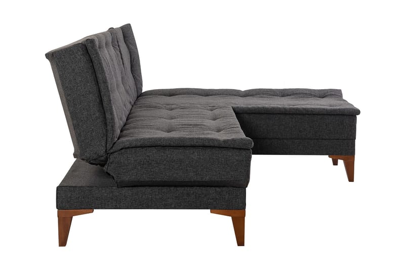 Hunterville Sovesofa m. Divan 4-seters 107x205 - Antrasitt - Møbler - Sofaer - Sovesofaer - Sovesofa divan