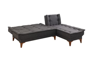 Hunterville Sovesofa m. Divan 4-seters 107x205 - Antrasitt - Møbler - Sofaer - Sovesofaer - Sovesofa divan