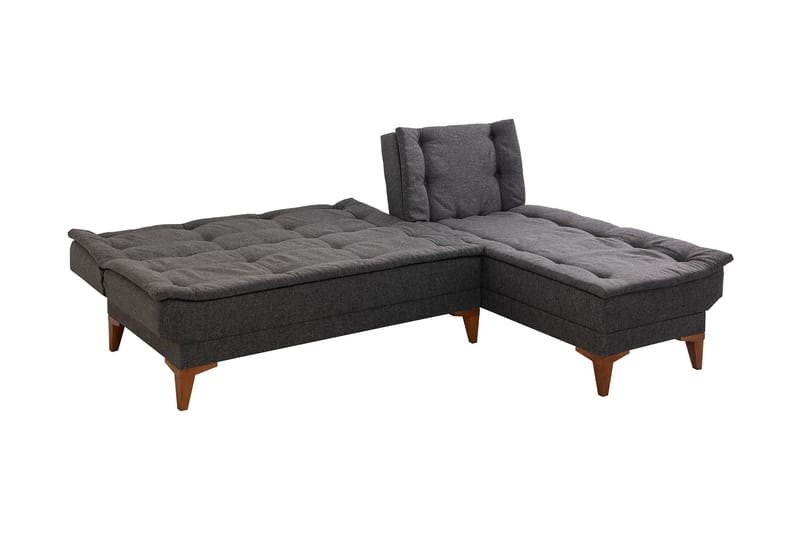 Hunterville Sovesofa m. Divan 4-seters 107x205 - Antrasitt - Møbler - Sofaer - Sovesofaer - Sovesofa divan