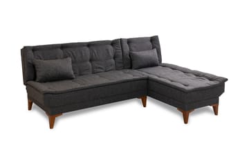Hunterville Sovesofa m. Divan 4-seters 107x205 - Antrasitt - Møbler - Sofaer - Sovesofaer - Sovesofa divan