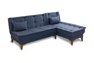 Hunterville Sovesofa m. Divan 4-seters 107x205 - Mørkeblå - Møbler - Sofaer - Sovesofaer - Sovesofa divan