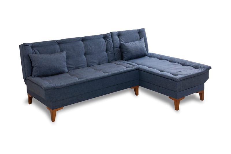 Hunterville Sovesofa m. Divan 4-seters 107x205 - Mørkeblå - Møbler - Sofaer - Sovesofaer - Sovesofa divan