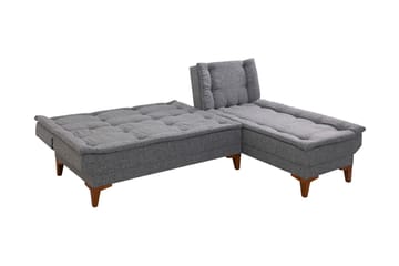 Hunterville Sovesofa m. Divan 4-seters 107x205 - Mørkegrå - Møbler - Sofaer - Sovesofaer - Sovesofa divan