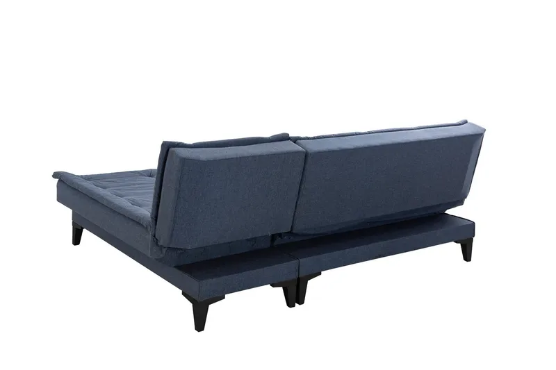 Hunterville Sovesofa med Sjeselong 4-seter - Marineblå - Møbler - Sofaer - Sovesofaer - Sovesofa divan