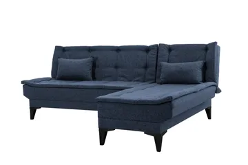 Hunterville Sovesofa med Sjeselong 4-seter - Marineblå - Møbler - Sofaer - Sovesofaer - Sovesofa divan