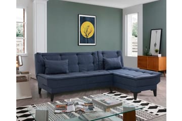 Hunterville Sovesofa med Sjeselong 4-seter - Marineblå - Møbler - Sofaer - Sovesofaer - Sovesofa divan