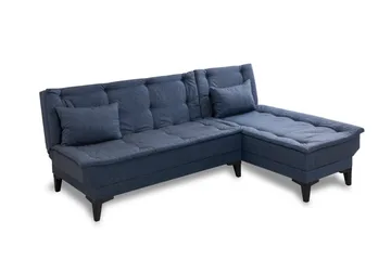 Hunterville Sovesofa med Sjeselong 4-seter - Marineblå - Møbler - Sofaer - Sovesofaer - Sovesofa divan