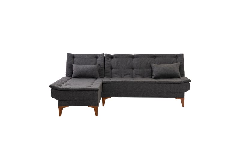 Hunterville Venstre L-formet Sovesofa 107x225 cm i Stoff - Antrasitt - Møbler - Sofaer - Sovesofaer - Sovesofa divan