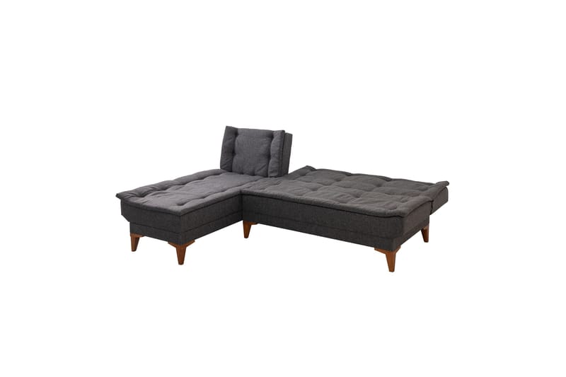 Hunterville Venstre L-formet Sovesofa 107x225 cm i Stoff - Antrasitt - Møbler - Sofaer - Sovesofaer - Sovesofa divan