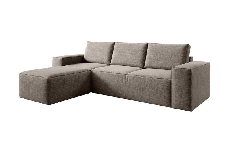 Kamli Sovesofa m. Divan med Oppbevaring - Beige - Møbler - Sofaer - Sovesofaer - Sovesofa divan