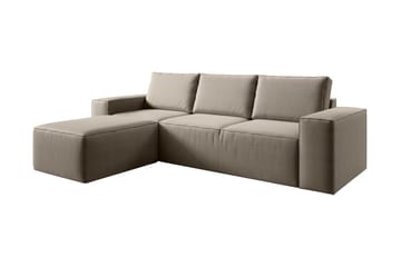 Kamli Sovesofa m. Divan med Oppbevaring - Beige - Møbler - Sofaer - Sovesofaer - Sovesofa divan