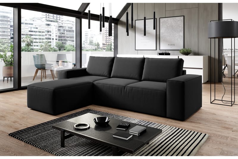 Kamli Sovesofa m. Divan med Oppbevaring - Beige - Møbler - Sofaer - Sovesofaer - Sovesofa divan