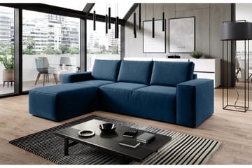 Kamli Sovesofa m. Divan med Oppbevaring - Blå - Møbler - Sofaer - Sovesofaer - Sovesofa divan