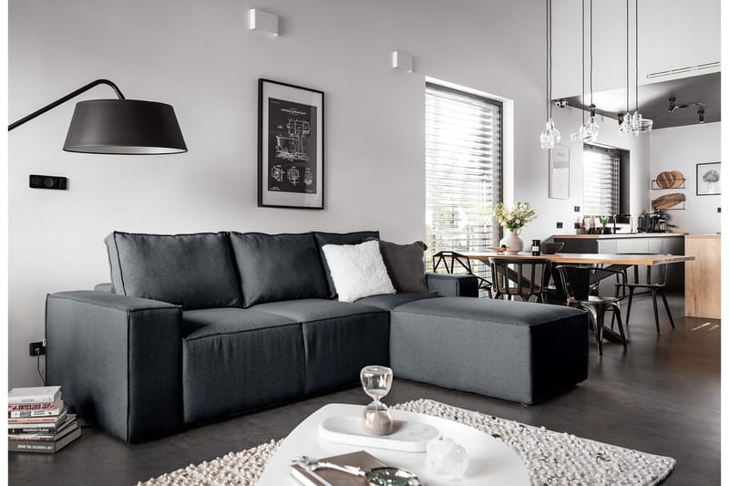 Kamli Sovesofa m. Divan med Oppbevaring - Blå - Møbler - Sofaer - Sovesofaer - Sovesofa divan