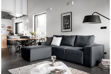 Kamli Sovesofa m. Divan med Oppbevaring - Blå - Møbler - Sofaer - Sovesofaer - Sovesofa divan