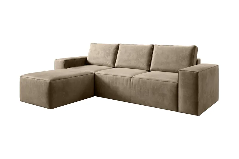 Kamli Sovesofa m. Divan med Oppbevaring - Brun - Møbler - Sofaer - Sovesofaer - Sovesofa divan
