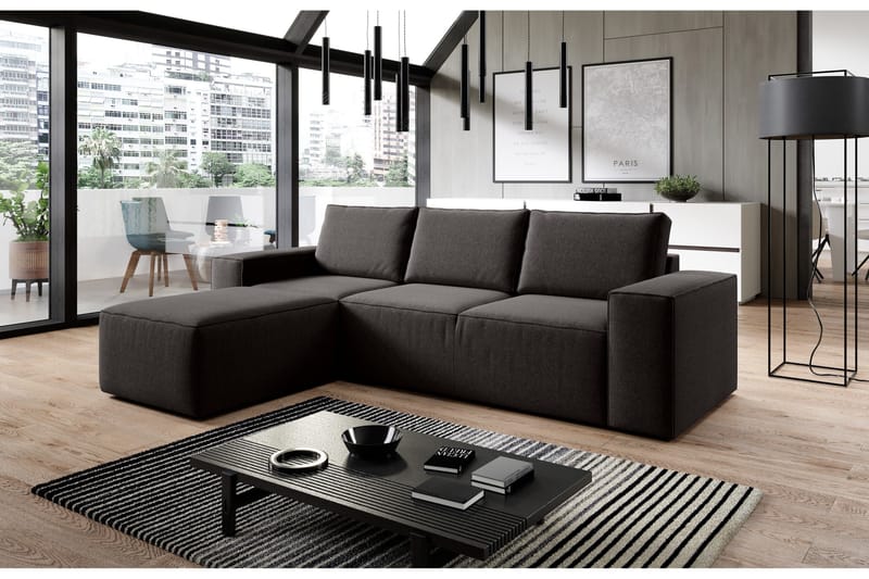 Kamli Sovesofa m. Divan med Oppbevaring - Brun - Møbler - Sofaer - Sovesofaer - Sovesofa divan