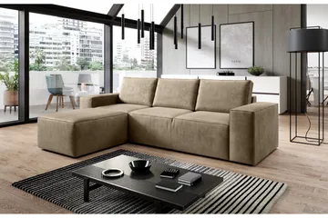 Kamli Sovesofa m. Divan med Oppbevaring - Brun - Møbler - Sofaer - Sovesofaer - Sovesofa divan