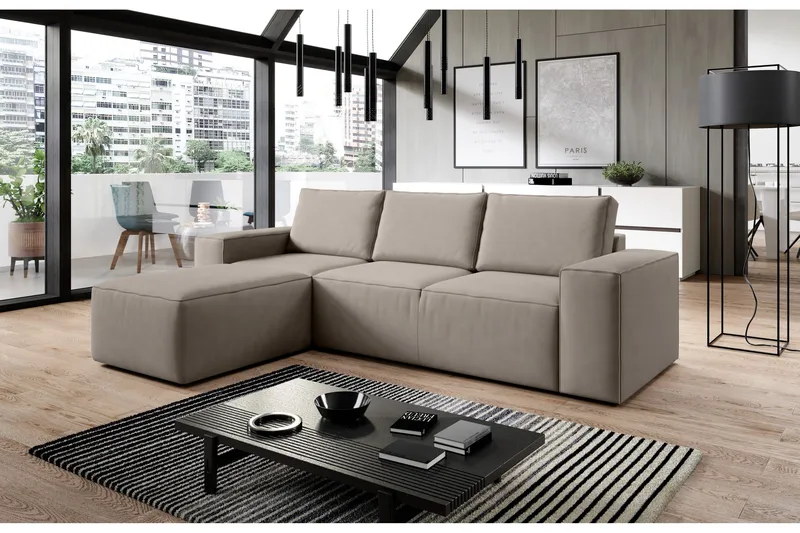 Kamli Sovesofa m. Divan med Oppbevaring - Brun - Møbler - Sofaer - Sovesofaer - Sovesofa divan