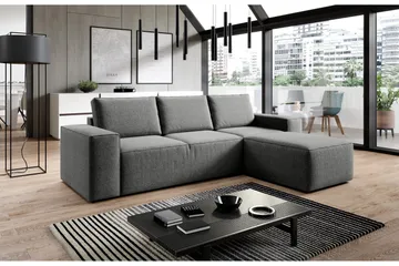 Kamli Sovesofa m. Divan med Oppbevaring - Grå - Møbler - Sofaer - Sovesofaer - Sovesofa divan