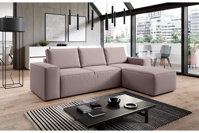 Kamli Sovesofa m. Divan med Oppbevaring, Grå
