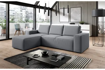 Kamli Sovesofa m. Divan med Oppbevaring - Grå - Møbler - Sofaer - Sovesofaer - Sovesofa divan