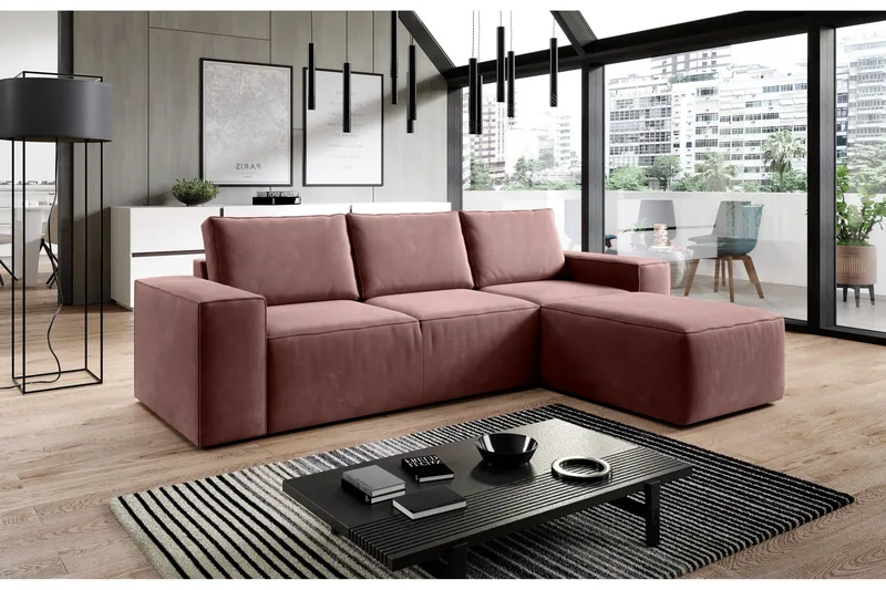 Kamli Sovesofa m. Divan med Oppbevaring, Grønn