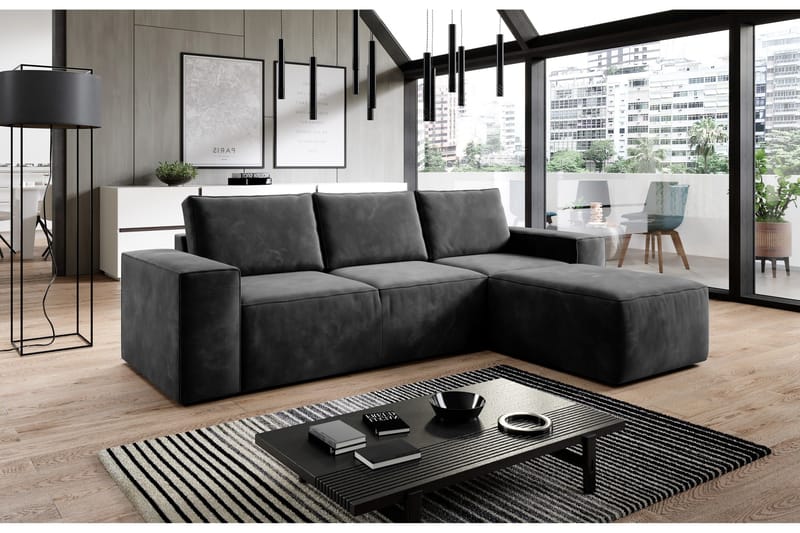 Kamli Sovesofa m. Divan med Oppbevaring, Lysegrønn