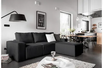 Kamli Sovesofa m. Divan med Oppbevaring - Mørkegrå - Møbler - Sofaer - Sovesofaer - Sovesofa divan