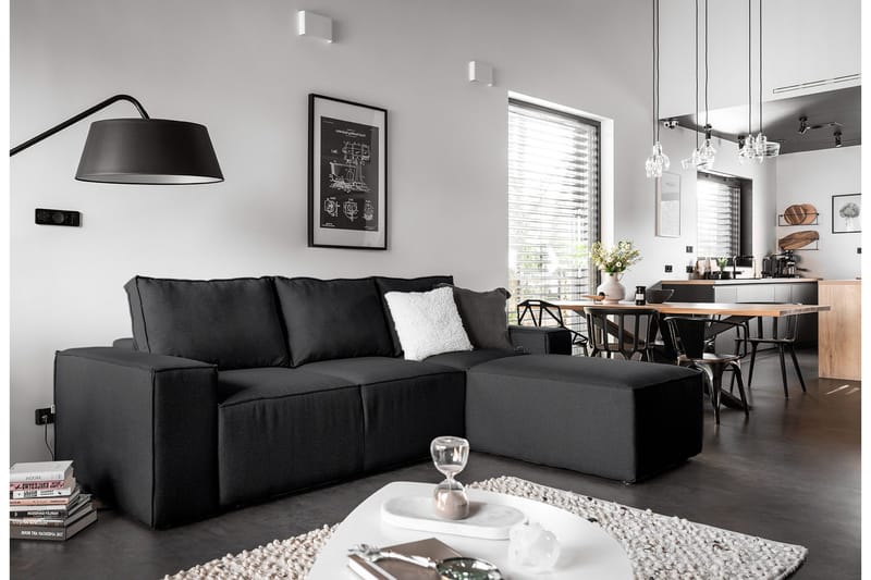 Kamli Sovesofa m. Divan med Oppbevaring - Mørkegrå - Møbler - Sofaer - Sovesofaer - Sovesofa divan