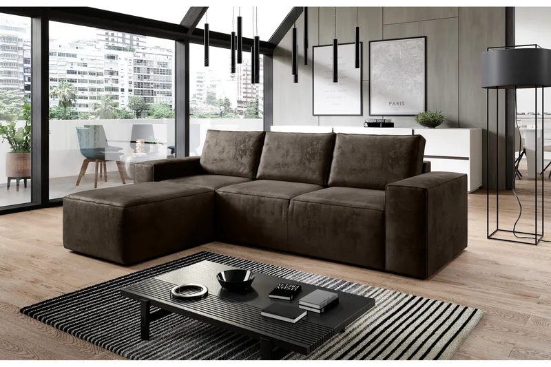 Kamli Sovesofa m. Divan med Oppbevaring - Rosa - Møbler - Sofaer - Sovesofaer - Sovesofa divan