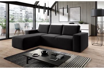 Kamli Sovesofa m. Divan med Oppbevaring - Svart - Møbler - Sofaer - Sovesofaer - Sovesofa divan