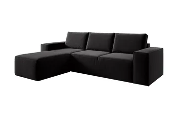 Kamli Sovesofa m. Divan med Oppbevaring - Svart - Møbler - Sofaer - Sovesofaer - Sovesofa divan