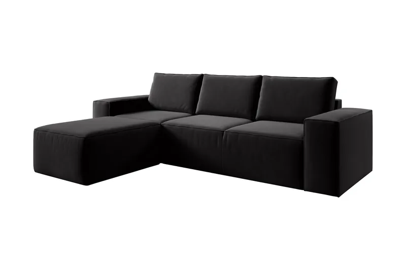 Kamli Sovesofa m. Divan med Oppbevaring - Svart - Møbler - Sofaer - Sovesofaer - Sovesofa divan