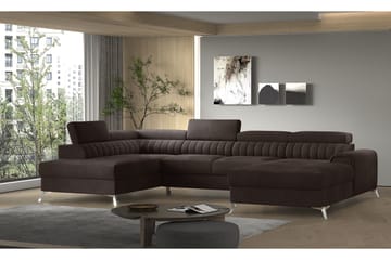 Kamran Sovesofa m. Divan og Sjeselong med Oppbevaring - Brun - Møbler - Sofaer - Sovesofaer - Sovesofa divan