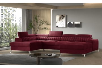 Kamran Sovesofa m. Divan og Sjeselong med Oppbevaring - Vinrød - Møbler - Sofaer - Sovesofaer - Sovesofa divan