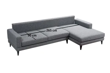 Katilaya Sovesofa med Divan Høyre - Grå - Møbler - Sofaer - Sovesofaer - Sovesofa divan