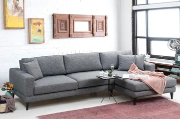 Katilaya Sovesofa med Divan Høyre - Grå - Møbler - Sofaer - Sovesofaer - Sovesofa divan