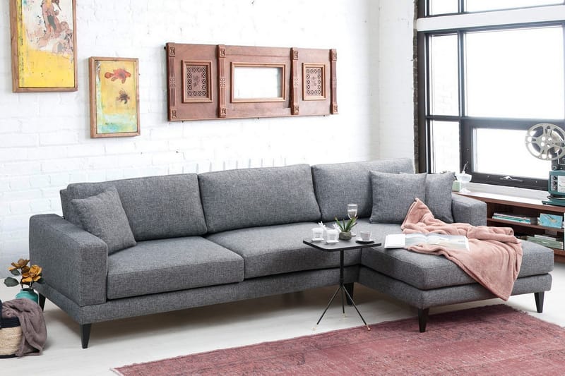 Katilaya Sovesofa med Divan Høyre - Grå - Møbler - Sofaer - Sovesofaer - Sovesofa divan