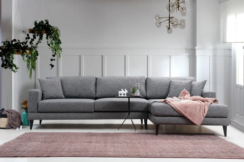 Katilaya Sovesofa med Divan Høyre - Grå - Møbler - Sofaer - Sovesofaer - Sovesofa divan
