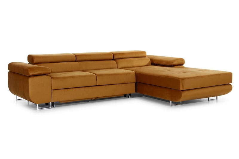 Klinka Sovesofa med Divan Høyre - Gul - Møbler - Sofaer - Sovesofaer - Sovesofa divan