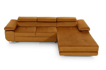 Klinka Sovesofa med Divan Høyre - Gul - Møbler - Sofaer - Sovesofaer - Sovesofa divan