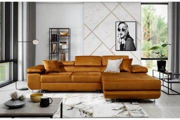 Klinka Sovesofa med Divan Høyre - Gul - Møbler - Sofaer - Sovesofaer - Sovesofa divan