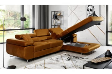 Klinka Sovesofa med Divan Høyre - Gul - Møbler - Sofaer - Sovesofaer - Sovesofa divan