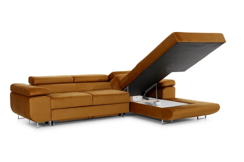 Klinka Sovesofa med Divan Høyre - Gul - Møbler - Sofaer - Sovesofaer - Sovesofa divan