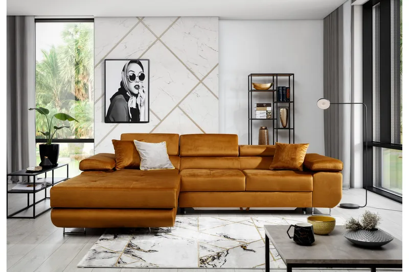 Klinka Sovesofa med Divan Venstre - Beige - Møbler - Sofaer - Sovesofaer - Sovesofa divan