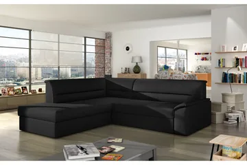 Lavette Sovesofa med Divan - Svart - Møbler - Sofaer - Sovesofaer - Sovesofa divan