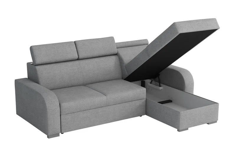 Lavona Divansofa Vendbar - Grå - Møbler - Sofaer - Sovesofaer - Sovesofa divan