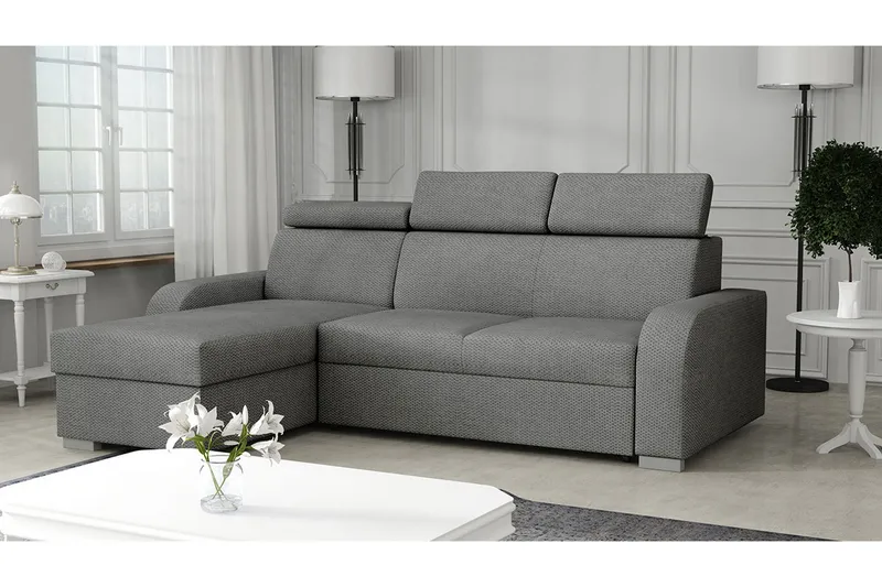 Lavona Divansofa Vendbar - Grå - Møbler - Sofaer - Sovesofaer - Sovesofa divan